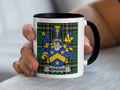 Monahan Irish family crest black accent mug