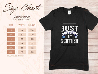 Just A Wee Bit Scottish Unique Design T-Shirt - Living Stone Gifts