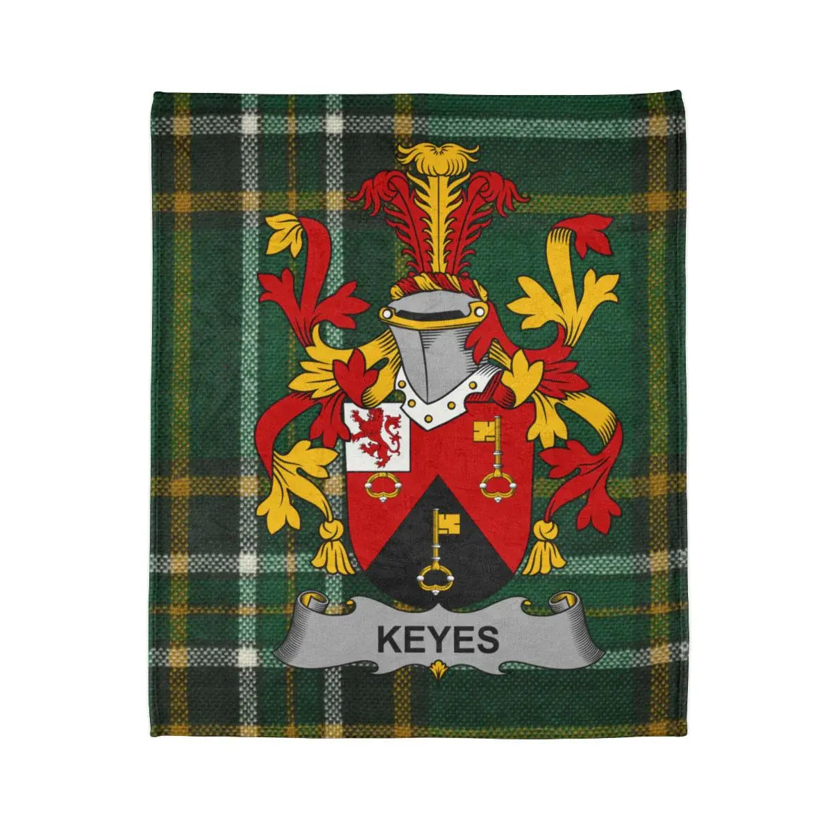 Tartan Blanket with Keyes Family Crest Design product