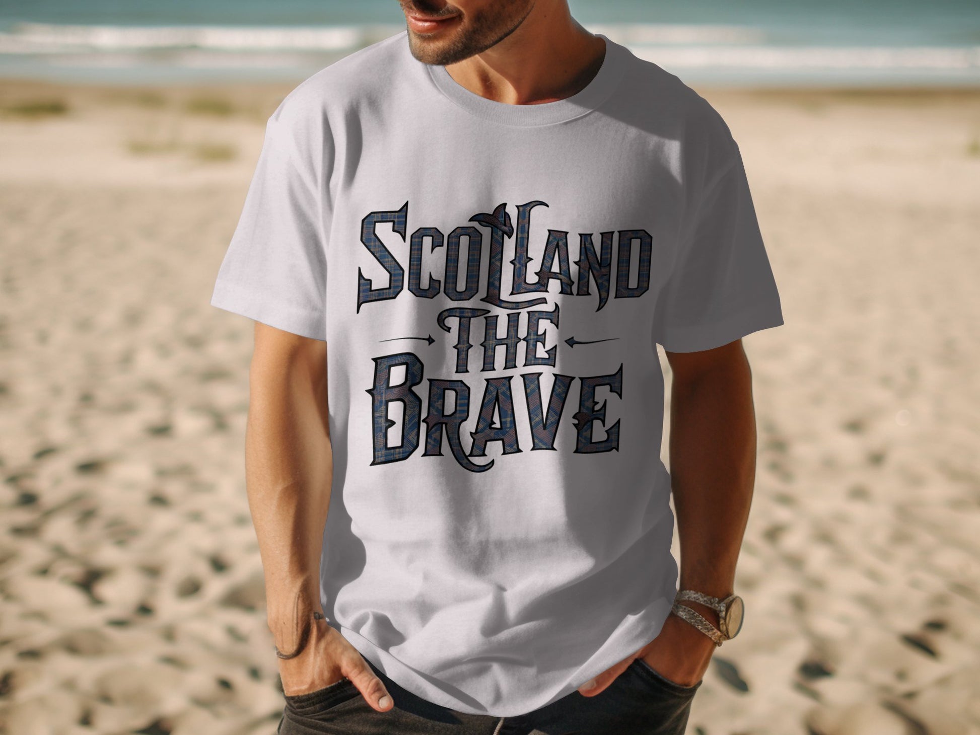 Unique Scotland the Brave Graphic Statement T-Shirt - Living Stone Gifts