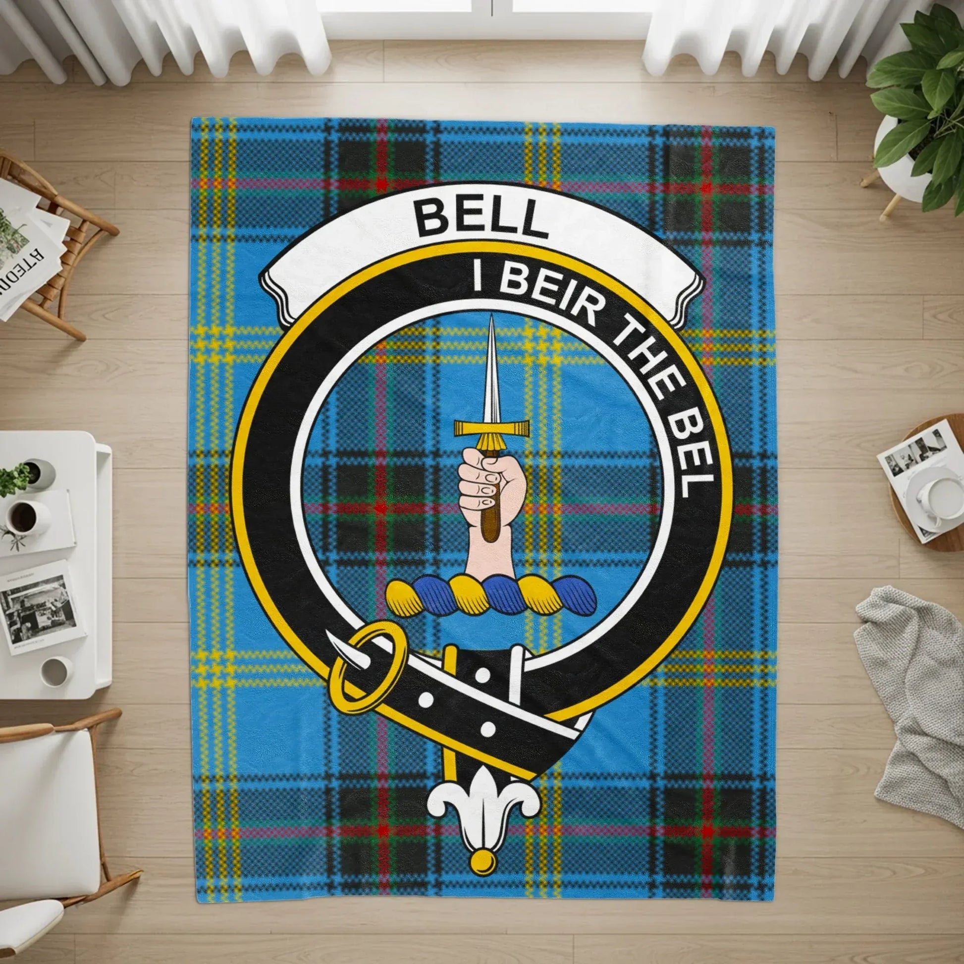 Bell I Beir The Bell Tartan Patterned Rug product