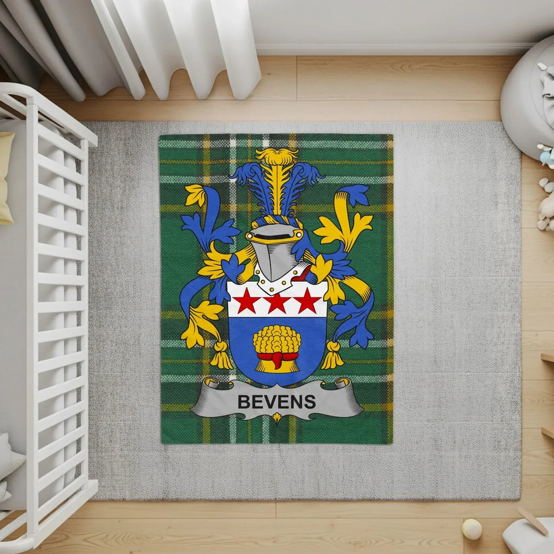 Bevens Family Crest Decorative Floor Mat product
