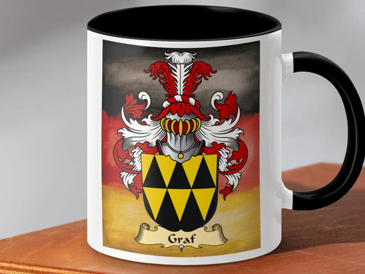 Graf Coat of Arms Emblem on Coffee Mug product type
