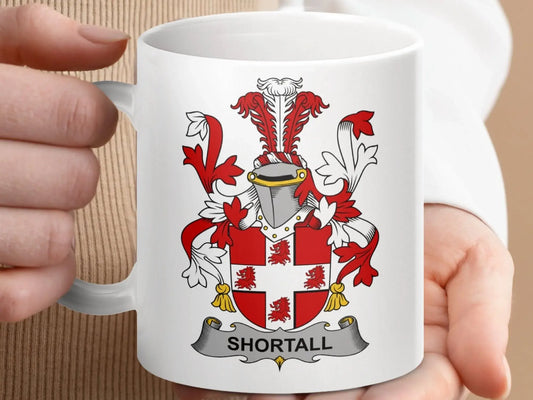Shortall Irish Family Coat of Arms Mug - Celtic Ancestry Gifts