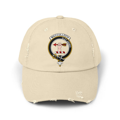 MacCulloch Clan Crest Scottish Distressed Baseball Cap - Celtic Ancestry Gifts