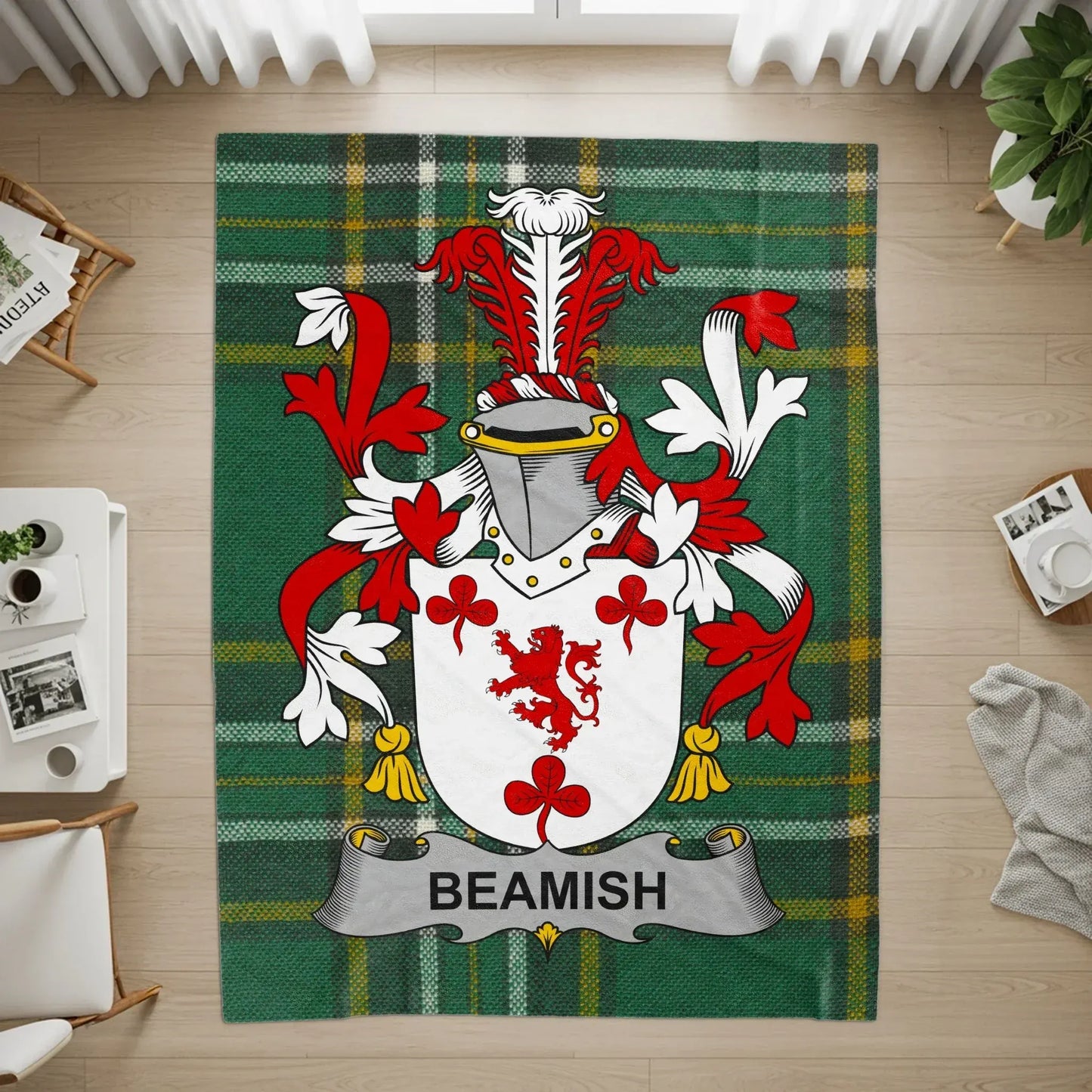 Beamish Family Crest Tartan Style Rug product type