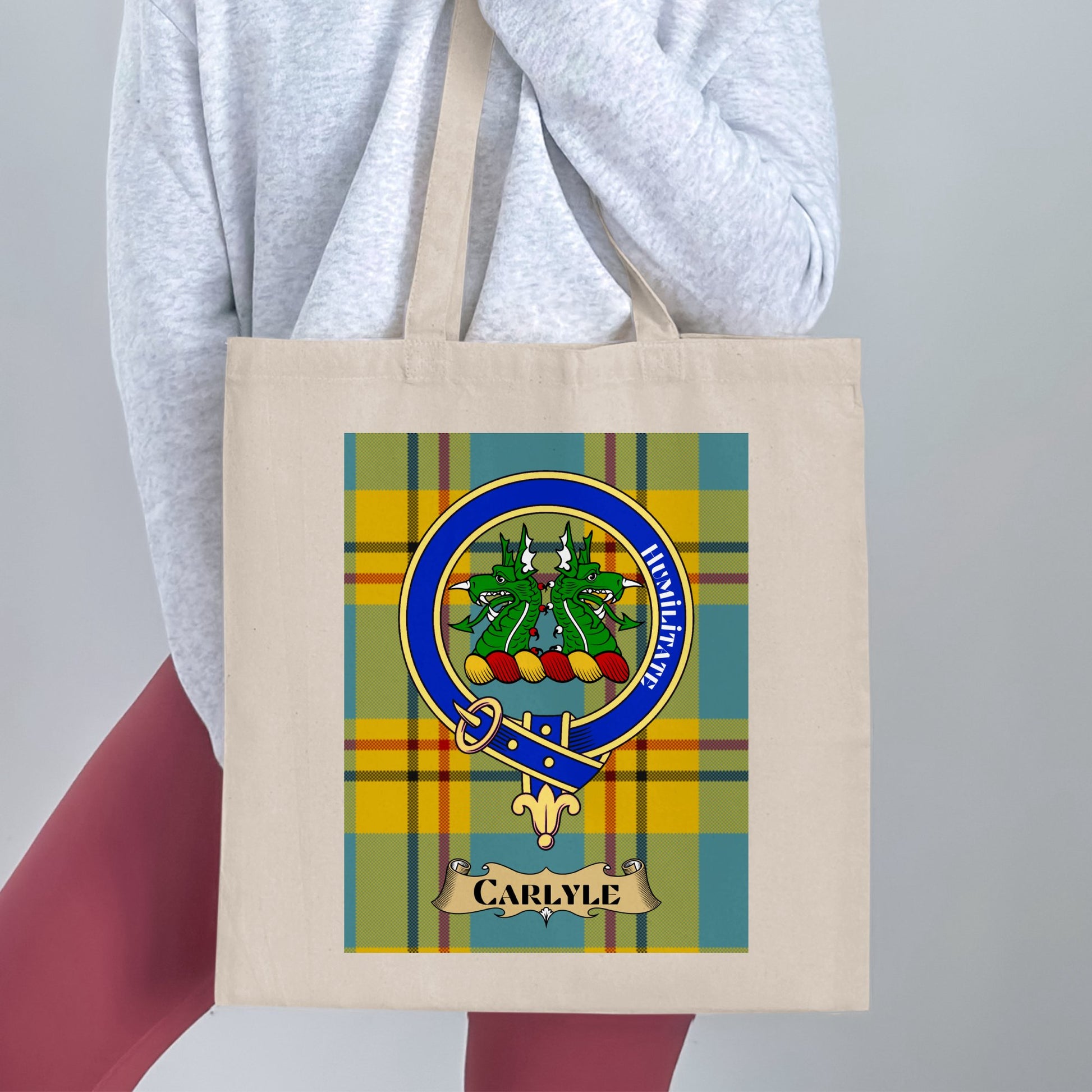 Carlyle clan scottish tartan Tote Bag - Living Stone Gifts