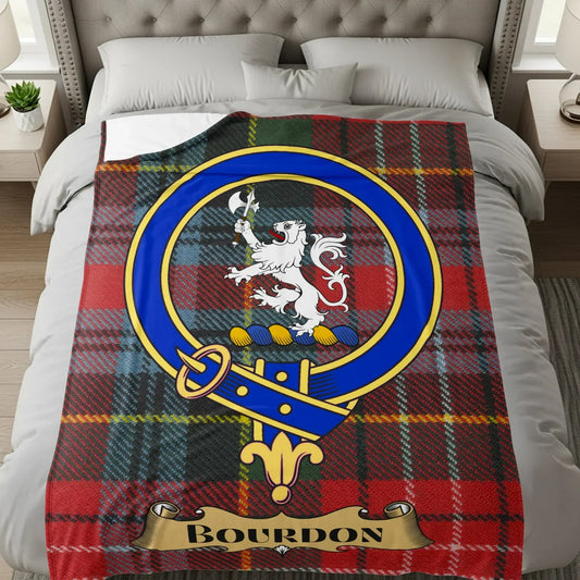 Clan Tartan Blanket with Proud Lion Design product