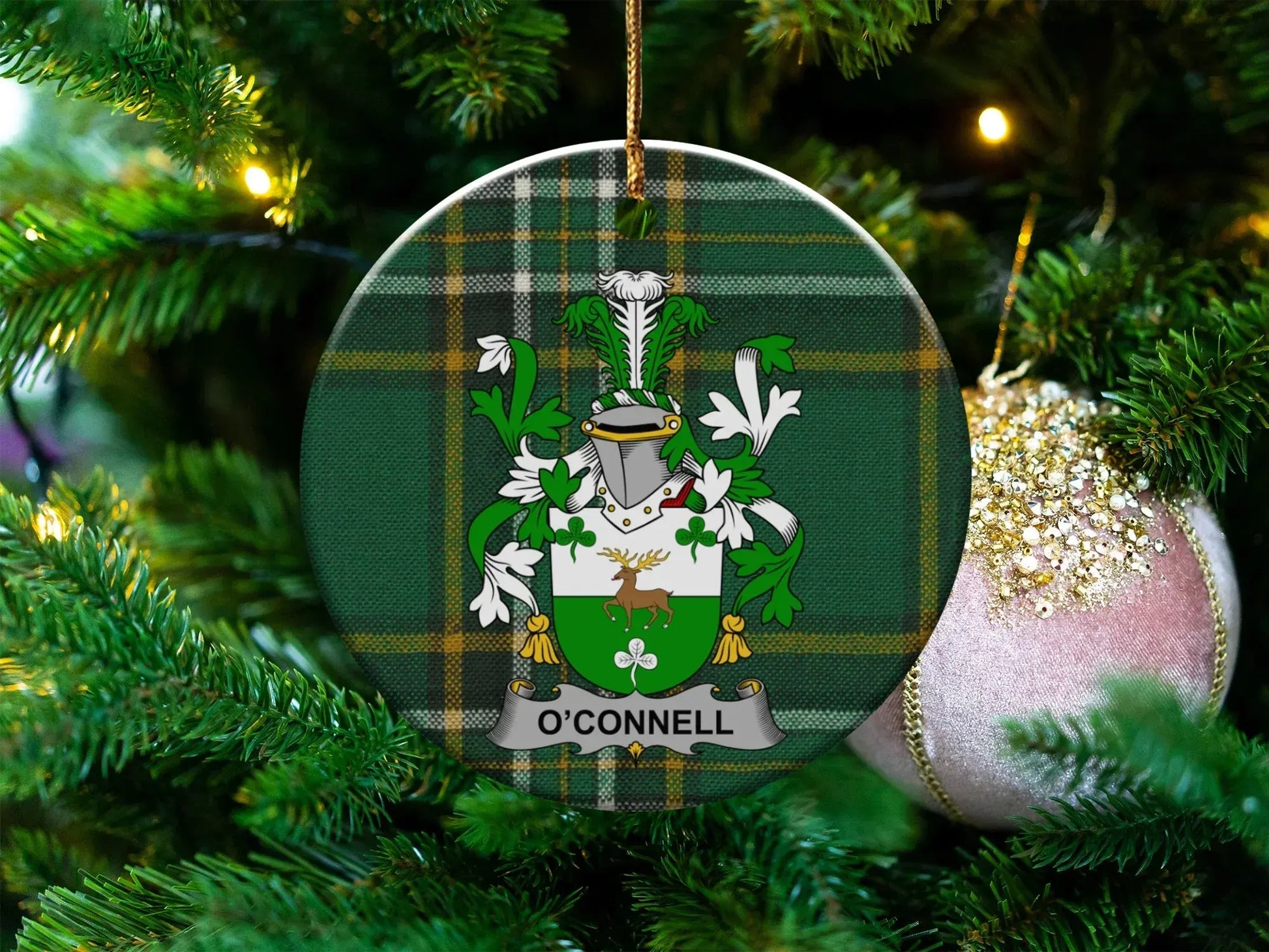 O'CONNELL Family Coat of Arms Round Ornament product