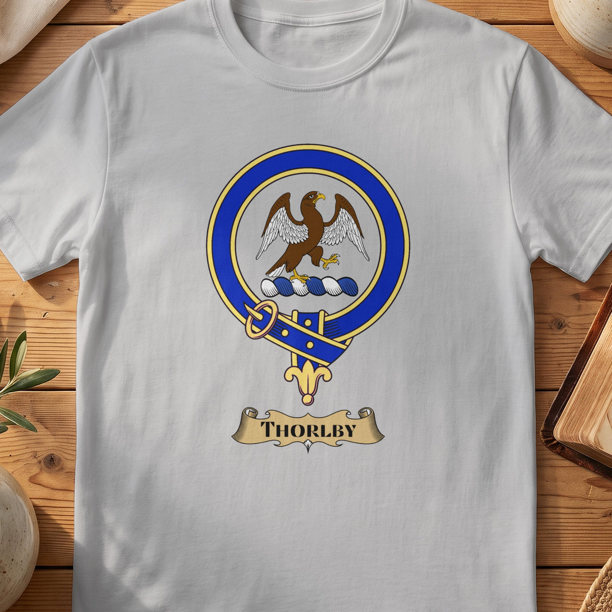 Thorlby Scottish clan crest T-shirt in Sport Grey