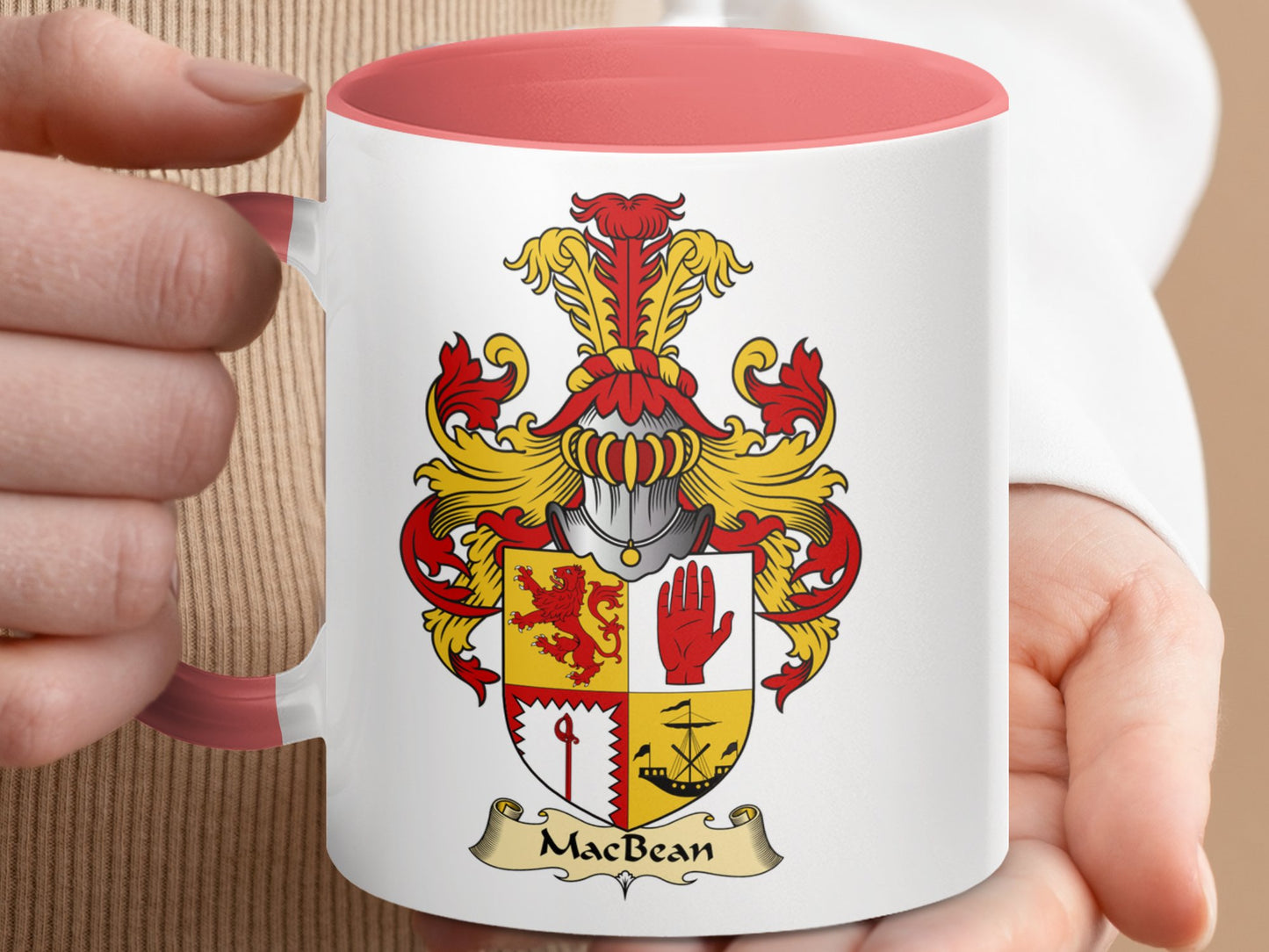 MacBean Family Crest with Scottish Coat of Arms Mug - Living Stone Gifts