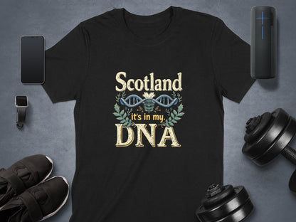 Scotland It's In My DNA Thistle Design Graphic T-Shirt - Living Stone Gifts