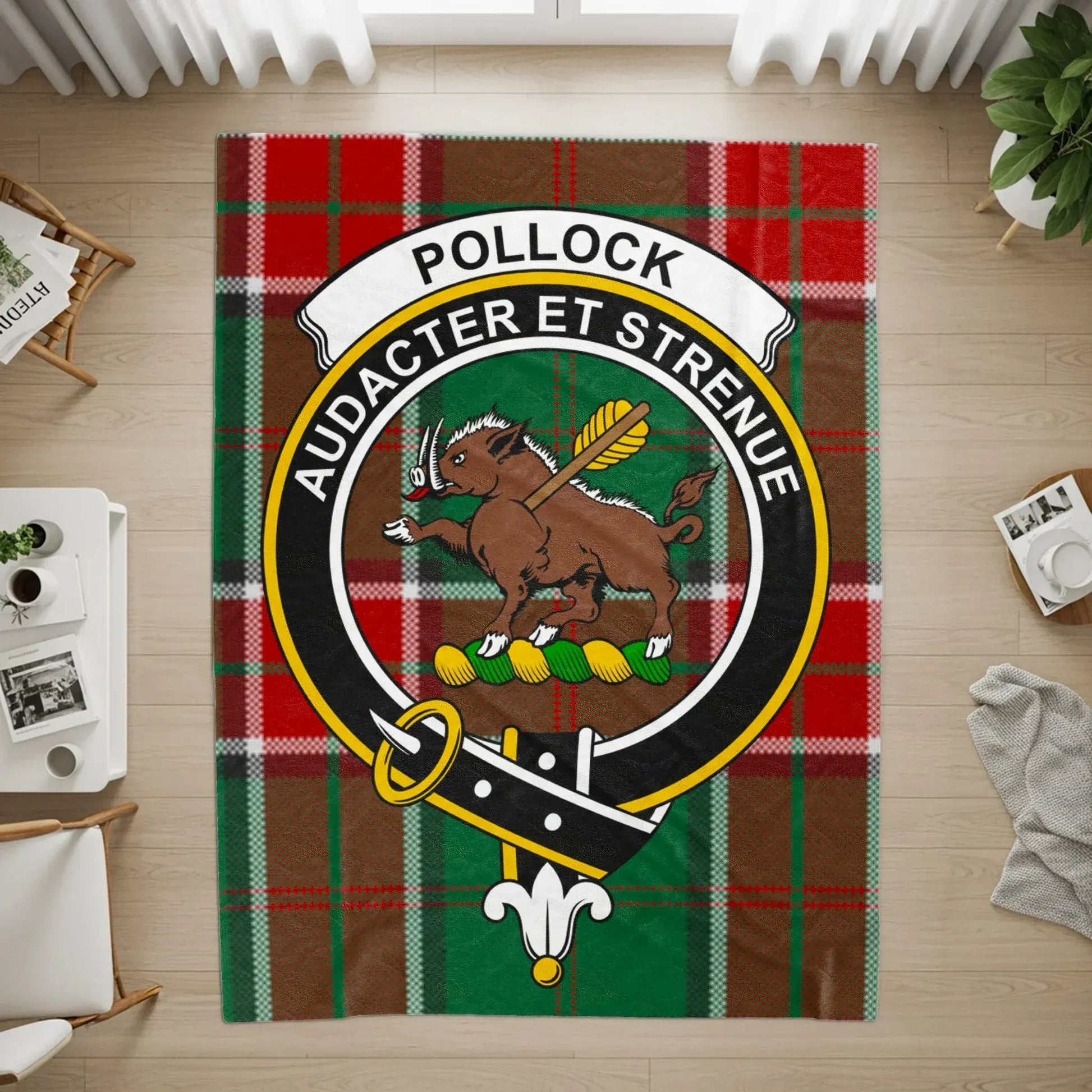 Pollock Audacter Et Strenue Tartan Blanket product