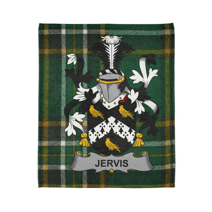 Jervis Family Crest Tartan Design Blanket product