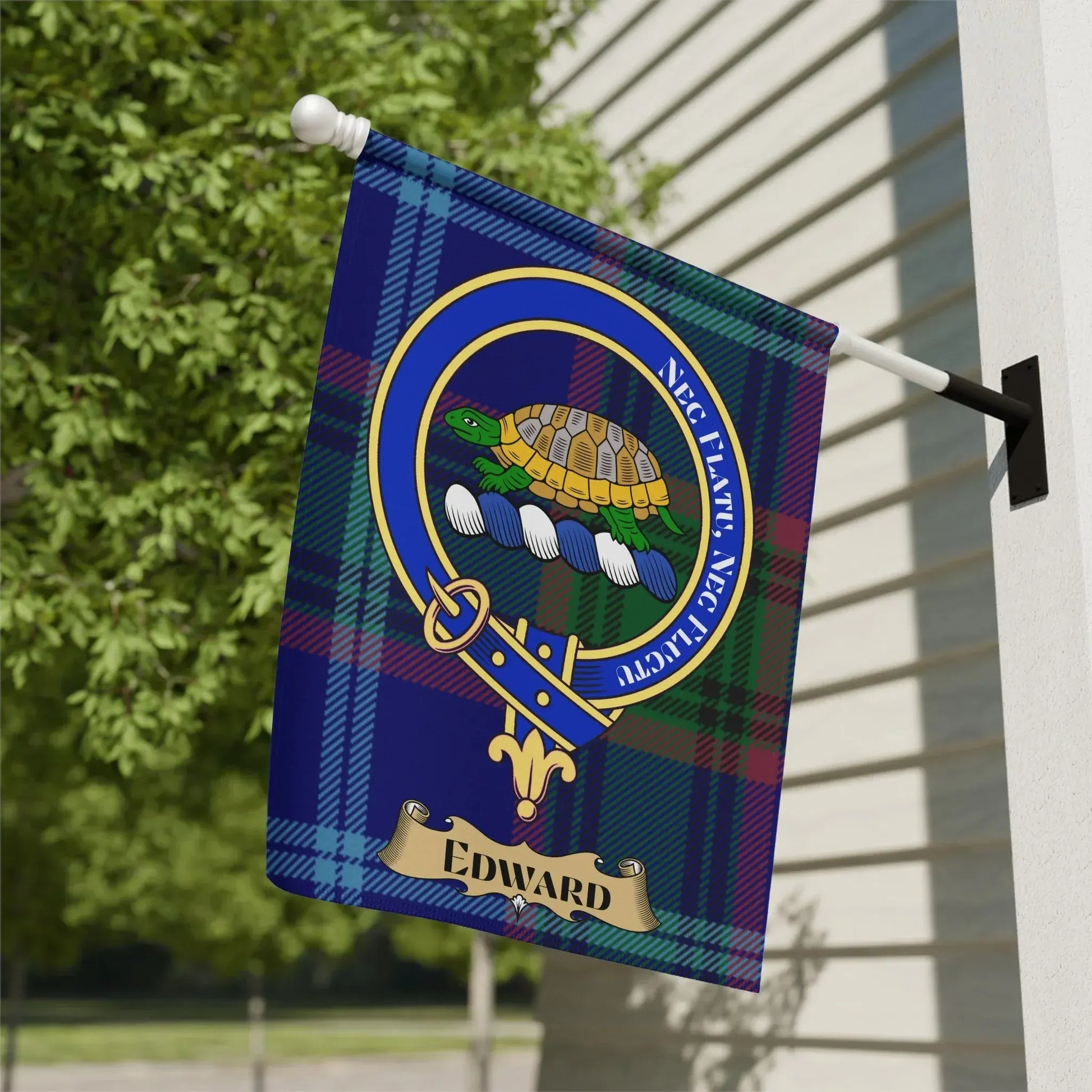 Scottish Tartan Theme Personalized Flag product type