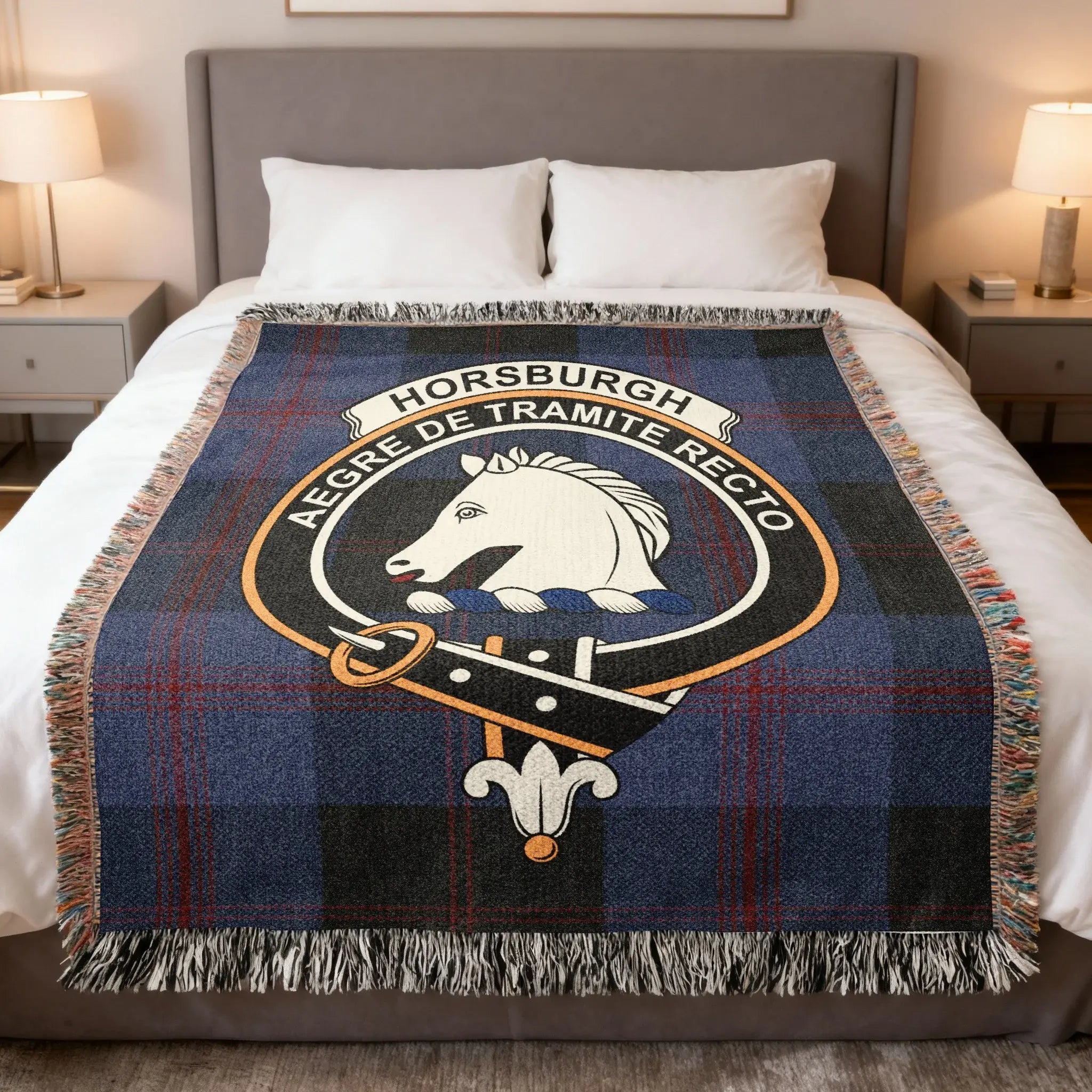 Horsburgh Aegre De Tramite Recto Tartan Blanket