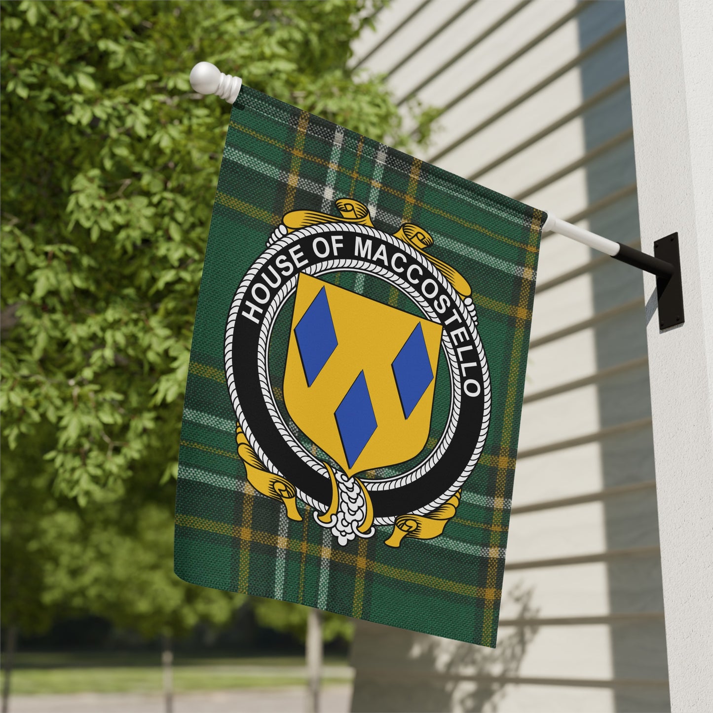 House of Maccostiello Plaid Banner Flag