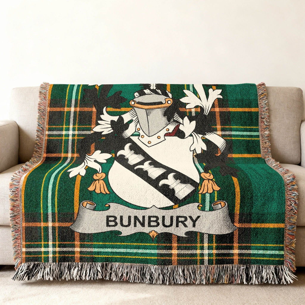 Bunbury Family Crest Plaid Green Black Yellow product type