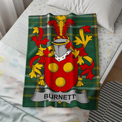 Burnett Family Crest Tartan Blanket product