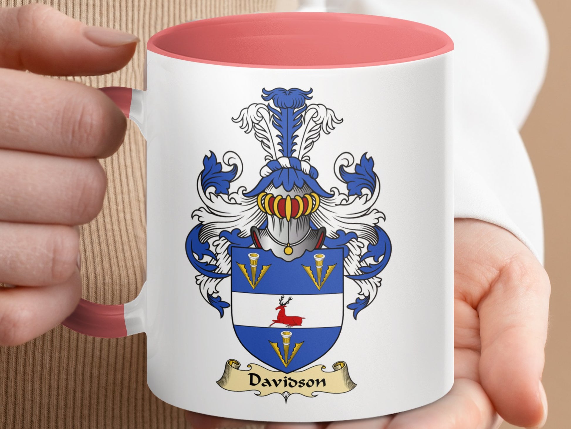 Davidson Scottish Clan Coat of Arms Davidson Family Mug - Living Stone Gifts