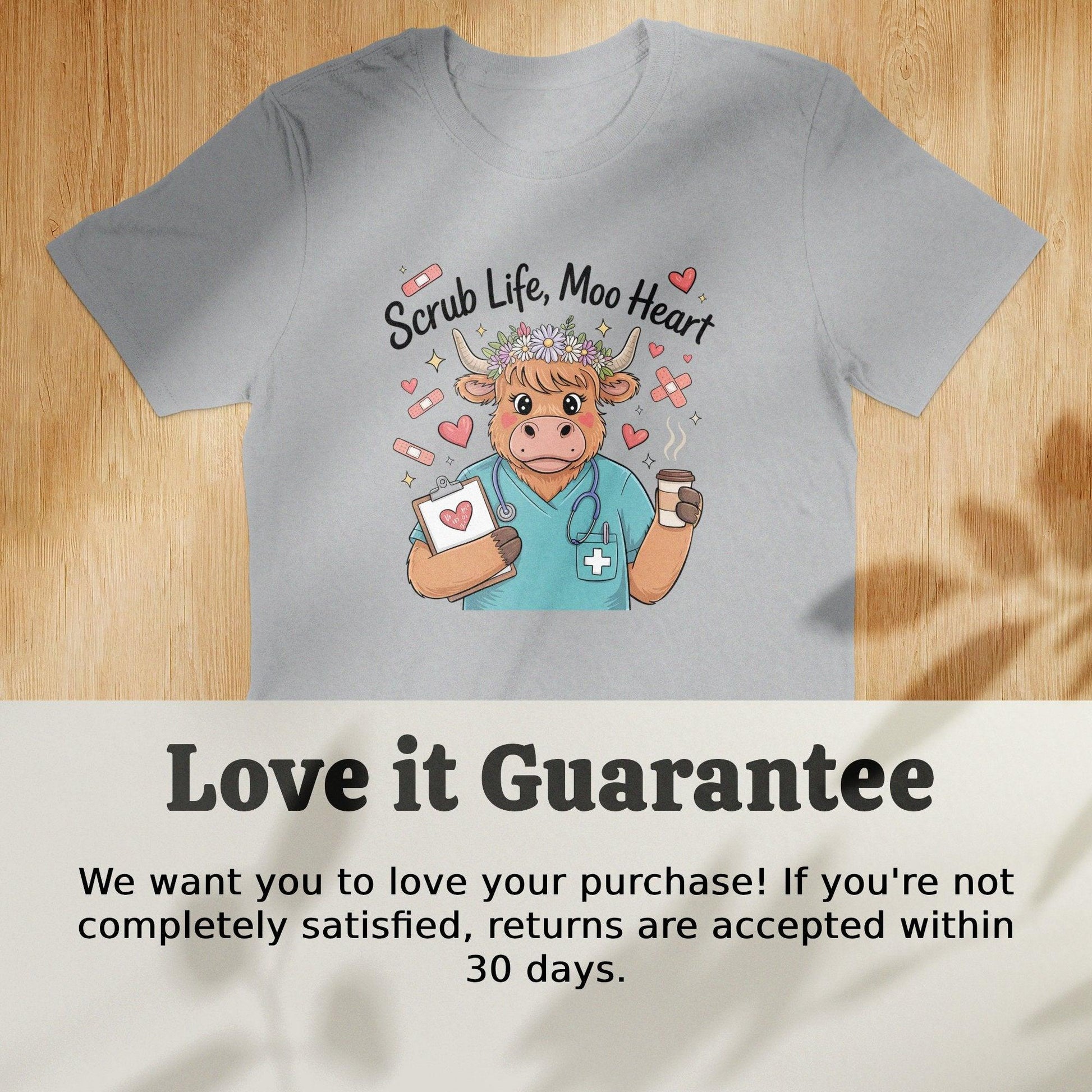 Scrub Life Moo Heart themed top-selling t-shirt product