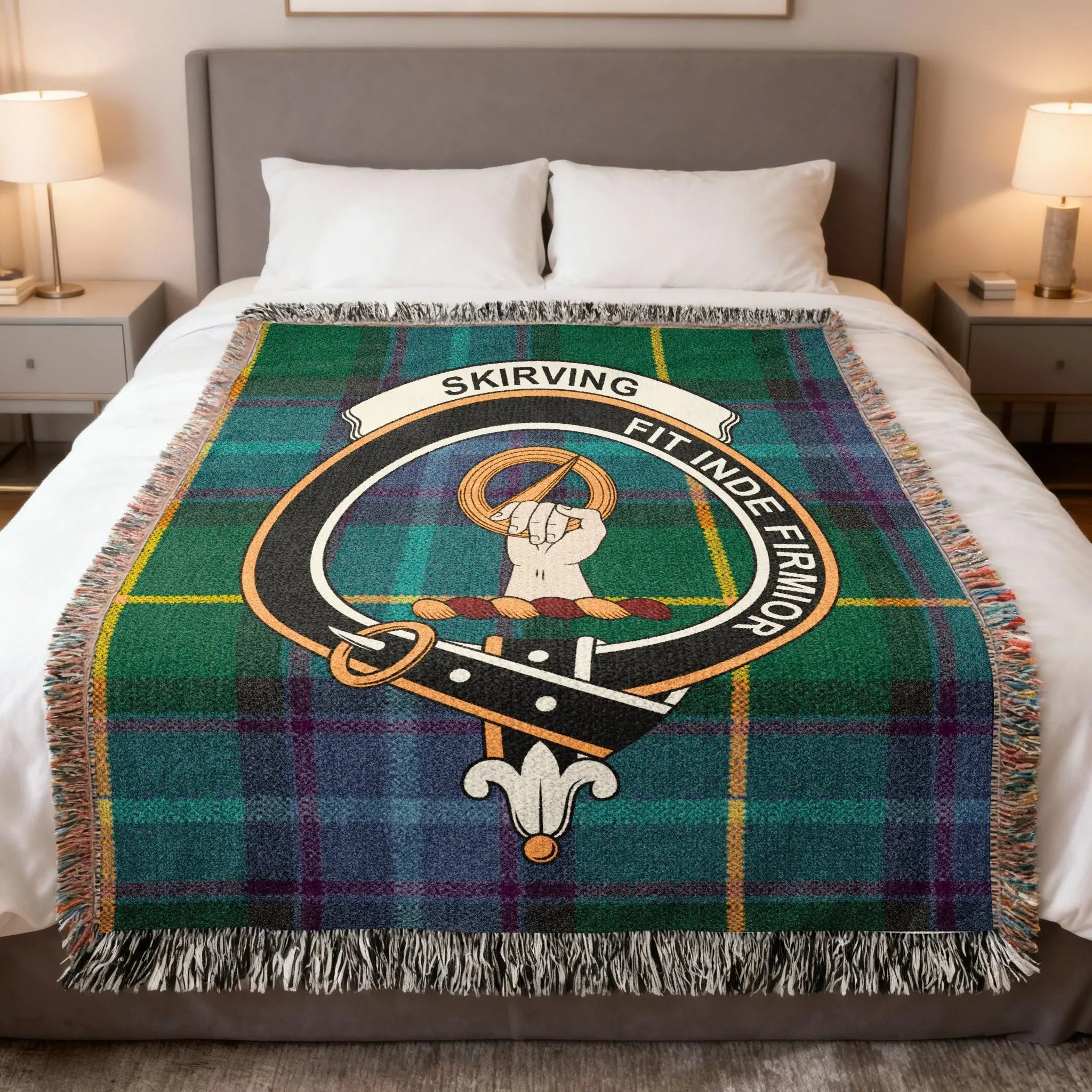 Skirving Fit Inde Firmior Tartan Blanket Throw