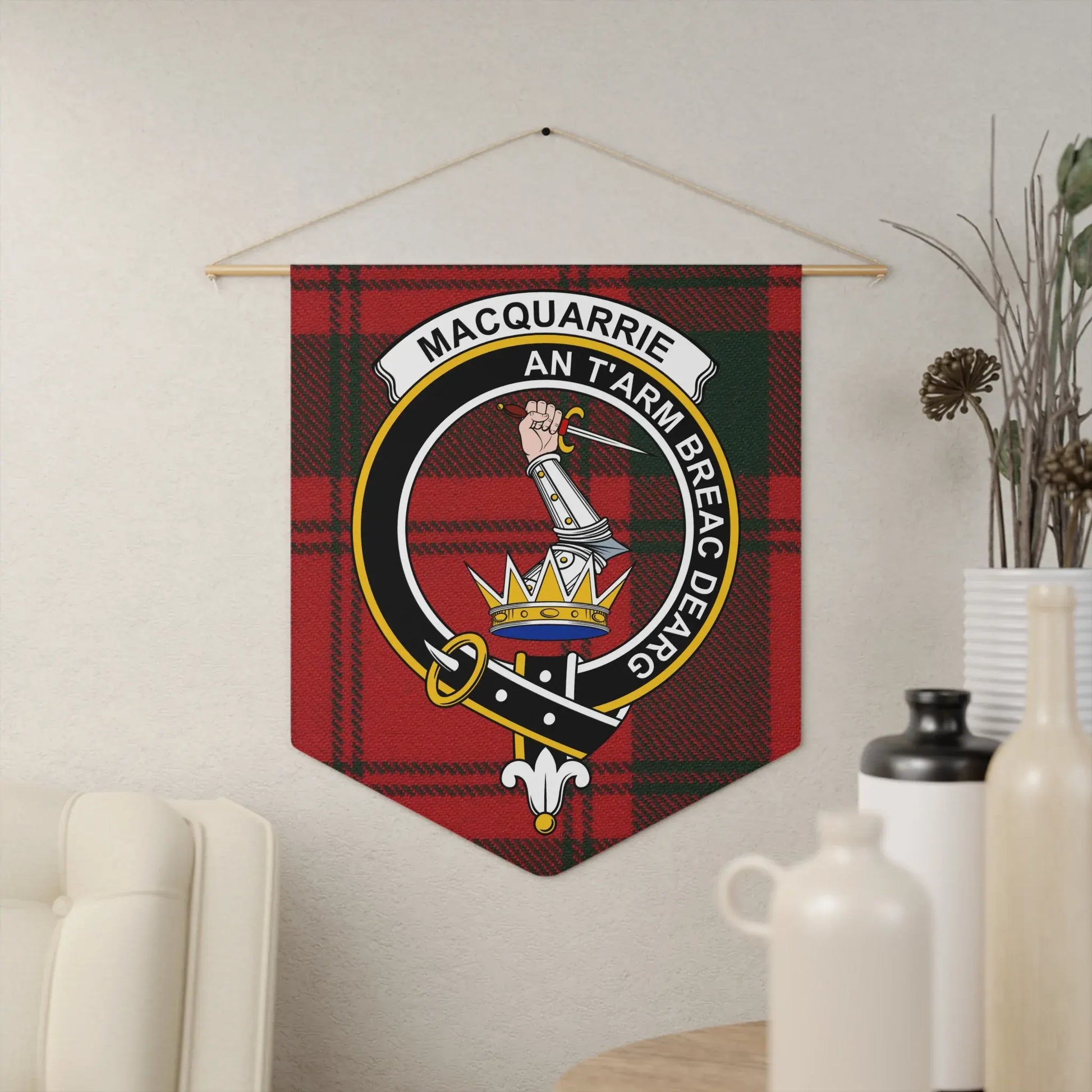 Macquarrie Clan Crest Tartan Wall Hanging Decor product type