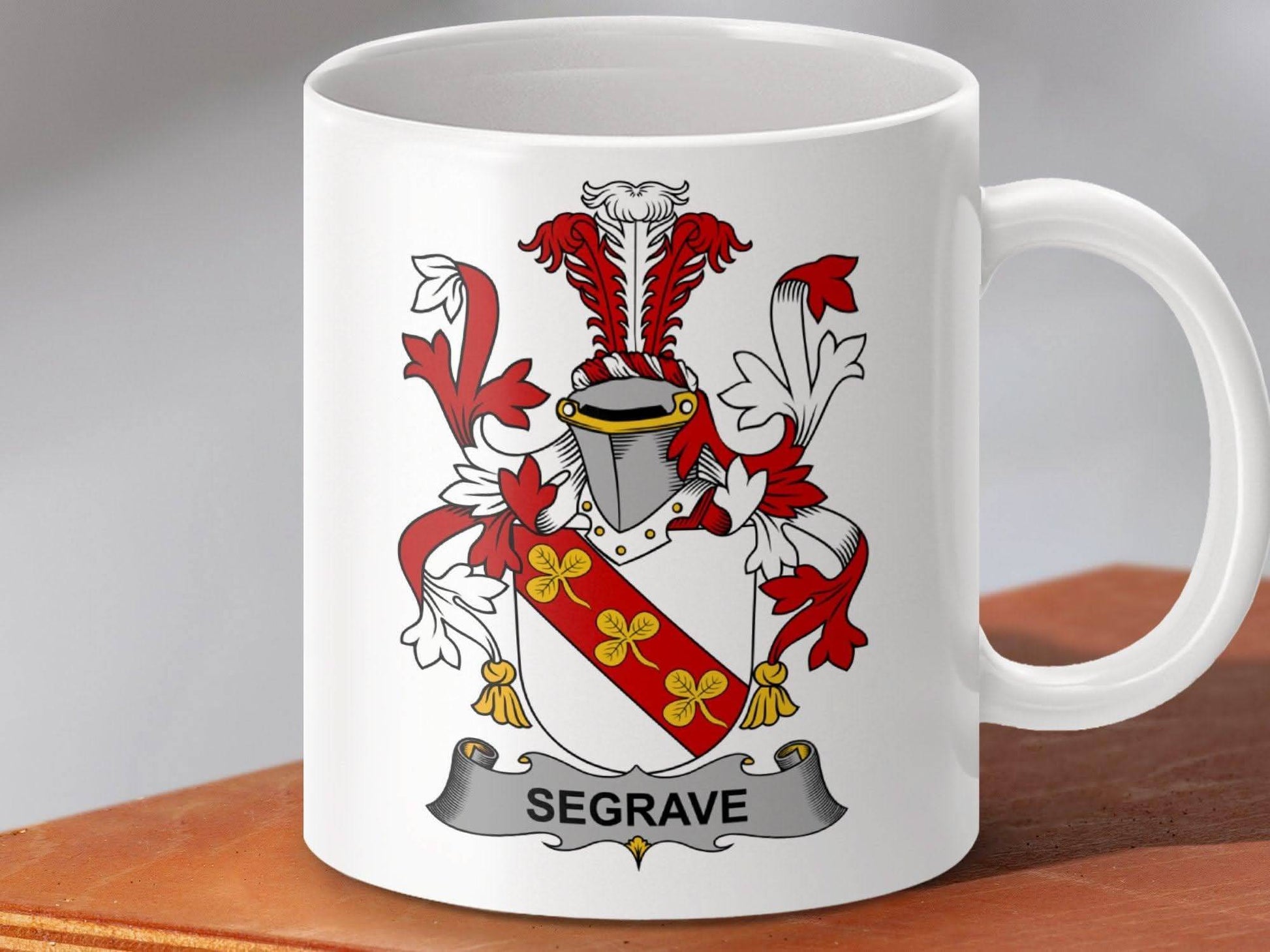 Segrave Irish Family Crest Design Mug - Celtic Ancestry Gifts