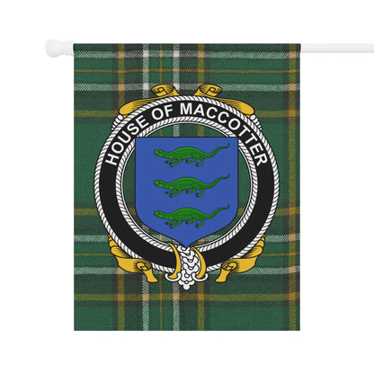 House of Maccotter Crest on Green Tartan product