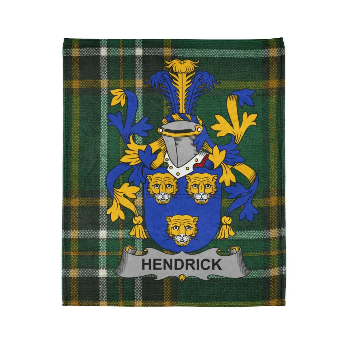 Hendrick Family Crest Plaid Comfortable Blanket product