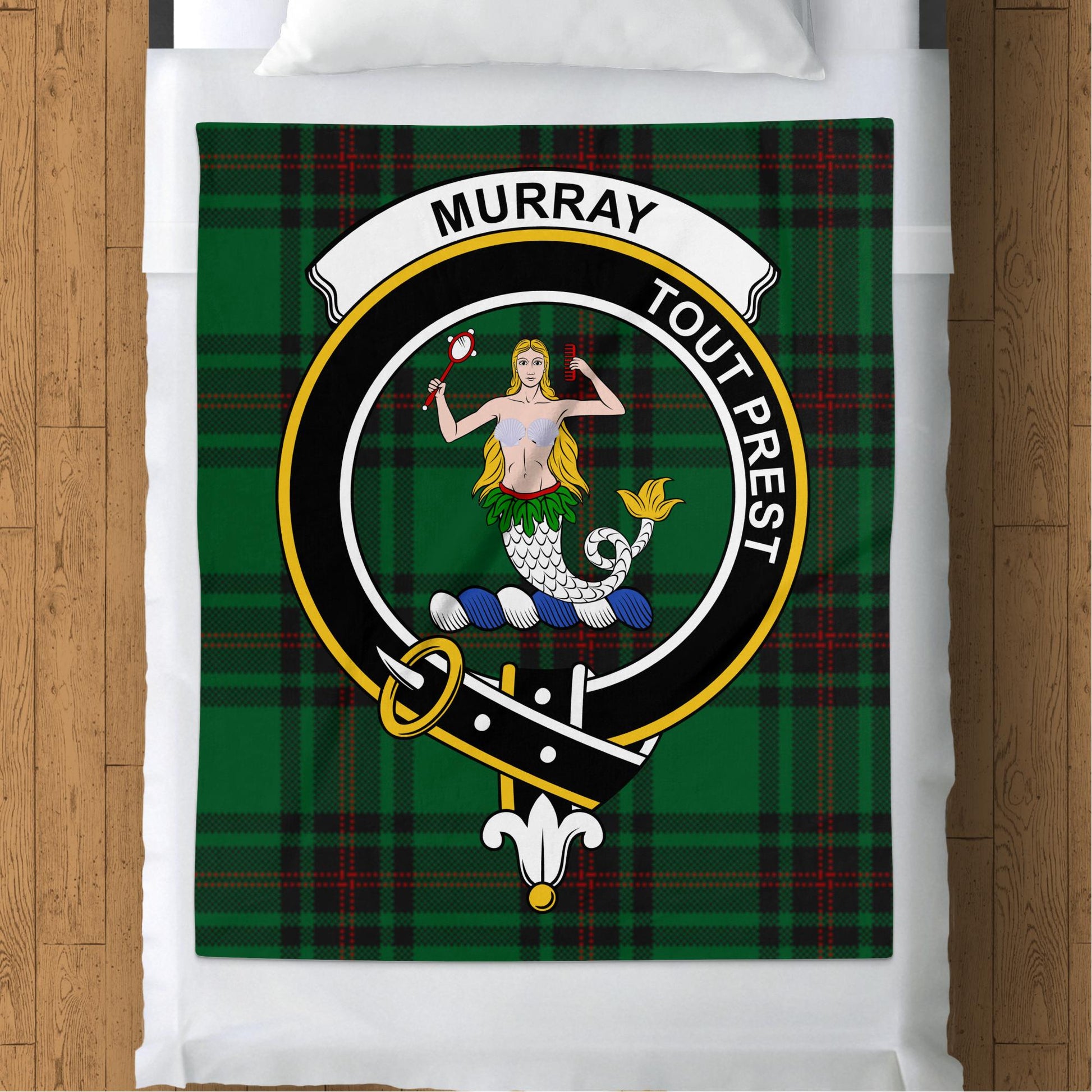 Scottish Clan Murray Tartan Throw Blanket - Living Stone Gifts