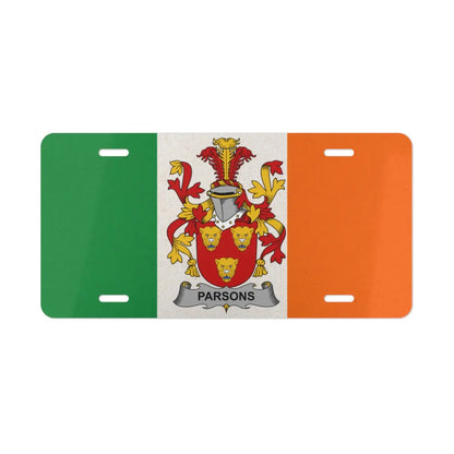 Irish Flag License Plate with Parsons Crest product