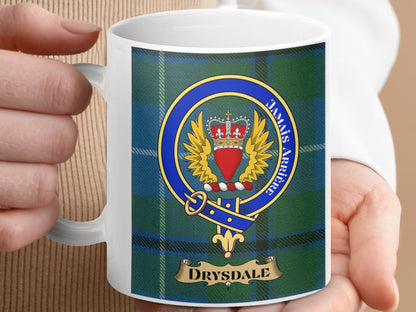 Drysdale Scottish Tartan Crest Classic Mug - Living Stone Gifts