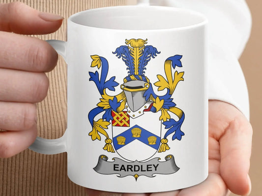 Eardley Surname Irish Family Crest Mug - Celtic Ancestry Gifts