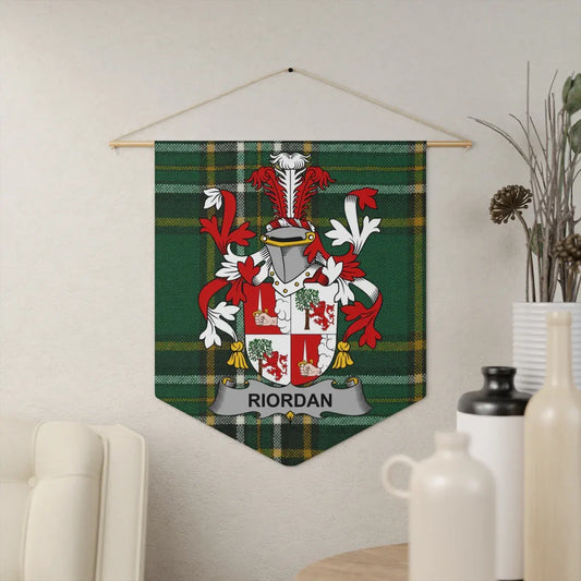 Personalized Riordan Family Shield Wall Tapestry product type