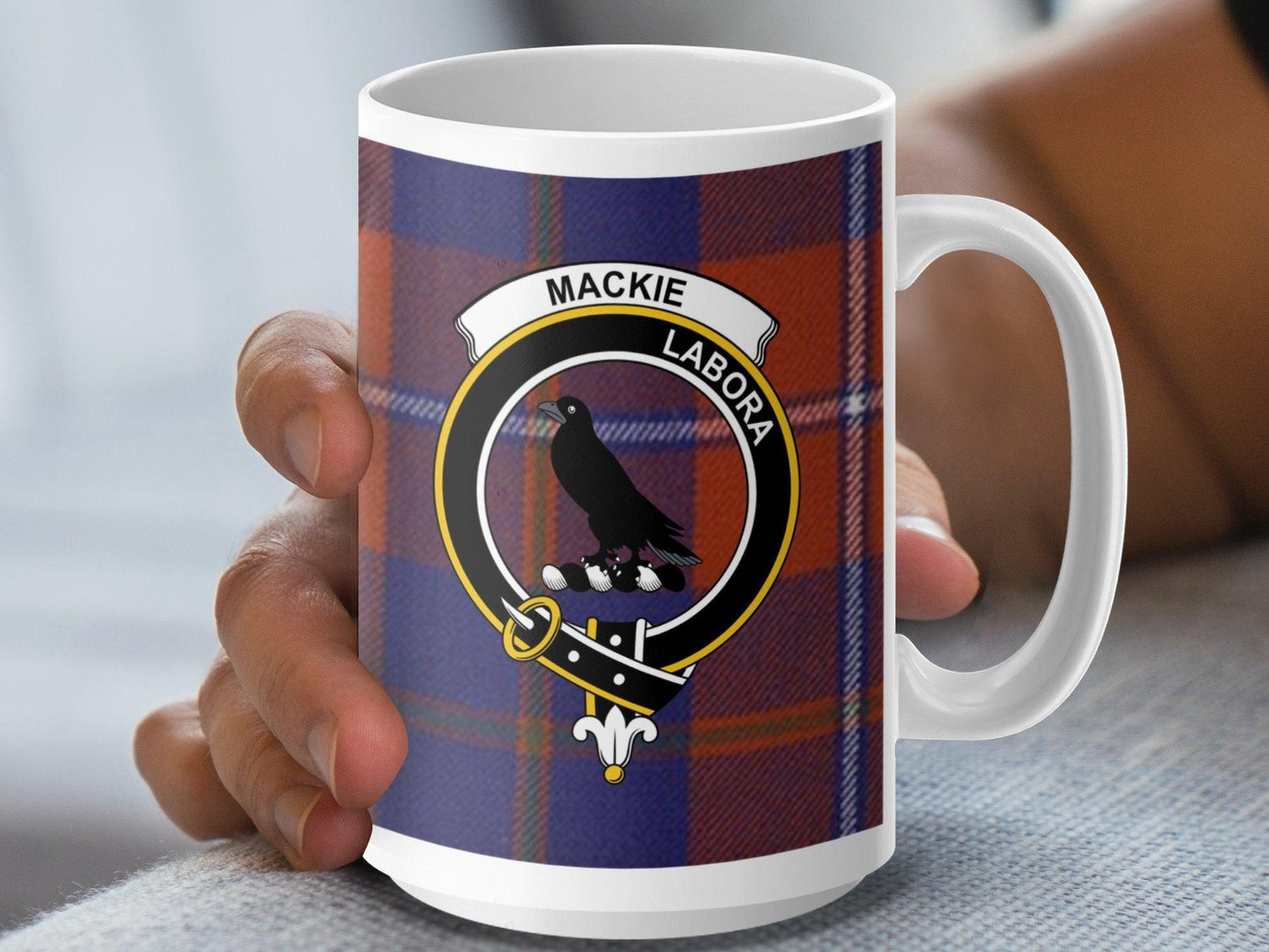 Scottish Mackie Tartan Clan Crest Plaid Design Mug - Living Stone Gifts