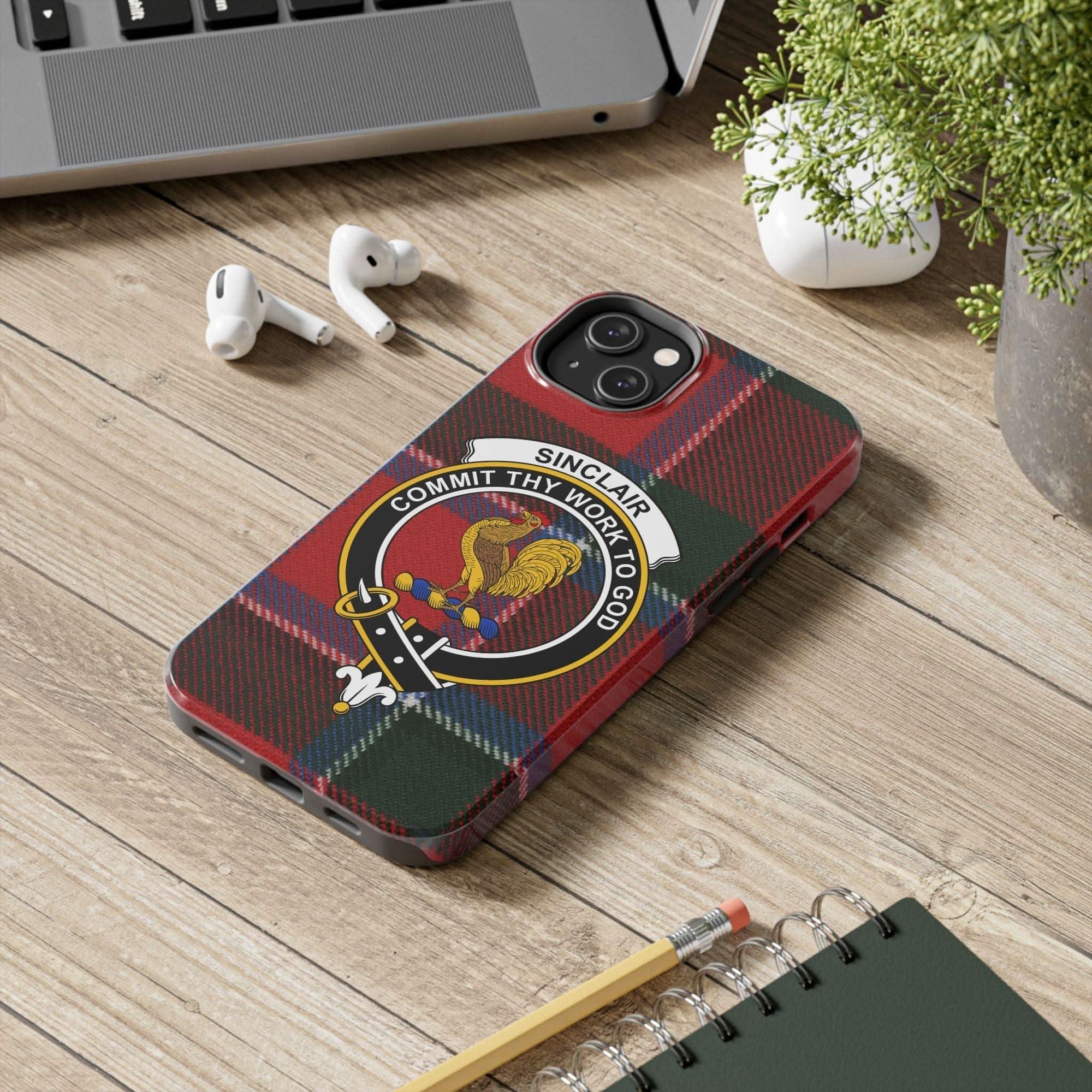 Sinclair Clan Scottish Tartan Cell Phone Case - Celtic Ancestry Gifts