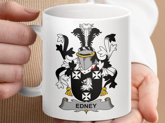 Edney Surname Irish Family Crest Mug - Celtic Ancestry Gifts