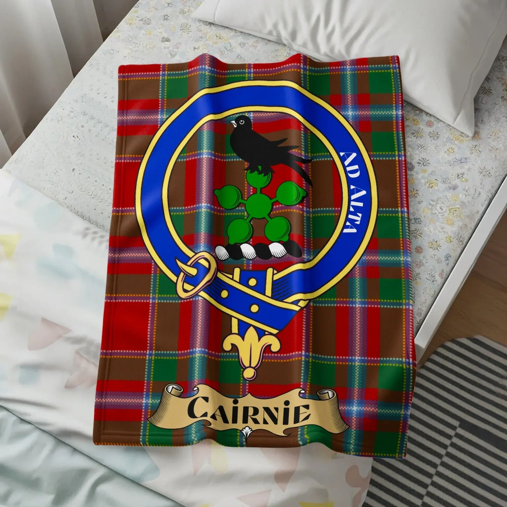 Cairnie Crest Red Plaid Bedding Throw Blanket product