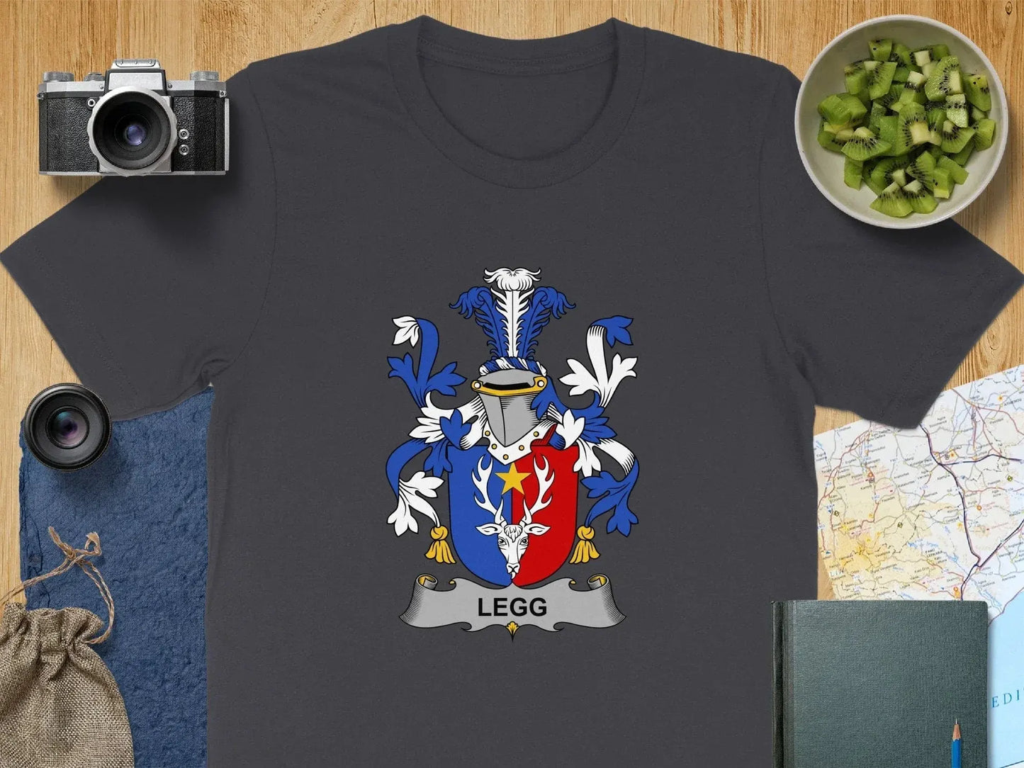 Legg Family Crest Coat of Arms Heritage T-Shirt product type