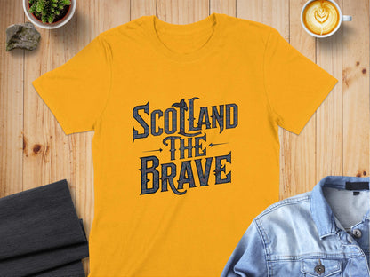 Unique Scotland the Brave Graphic Statement T-Shirt - Living Stone Gifts