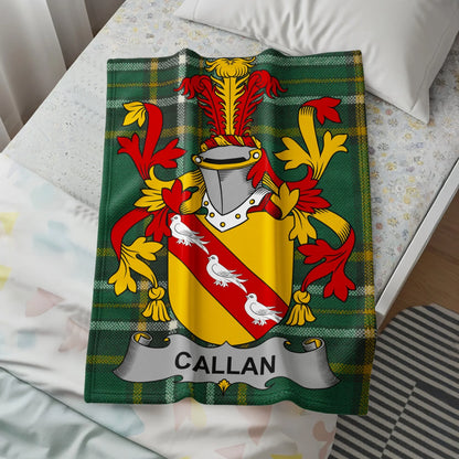Callan Family Crest Tartan Personalized Blanket product