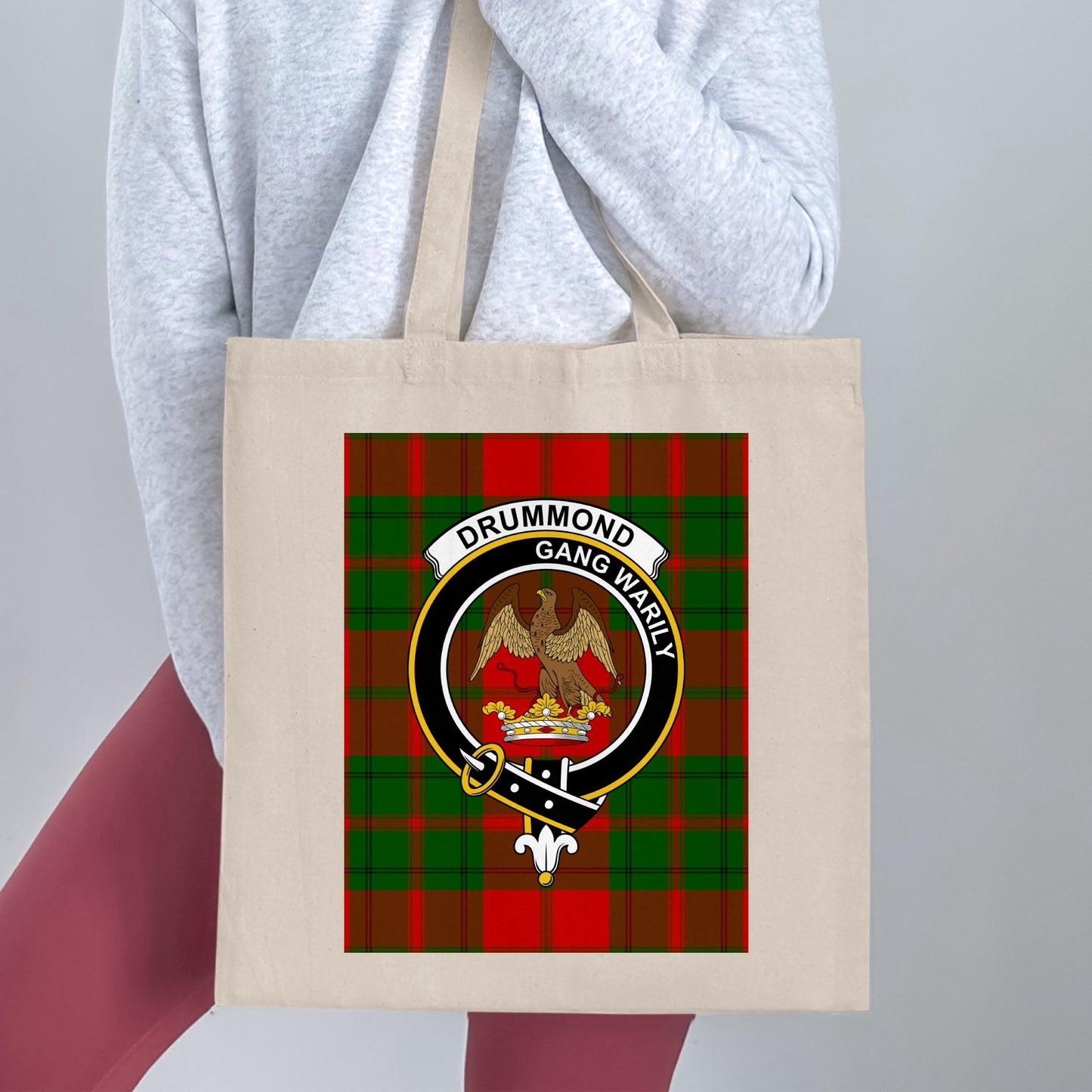 Drummond Clan Crest Tartan Gang Warily Tote Bag - Living Stone Gifts