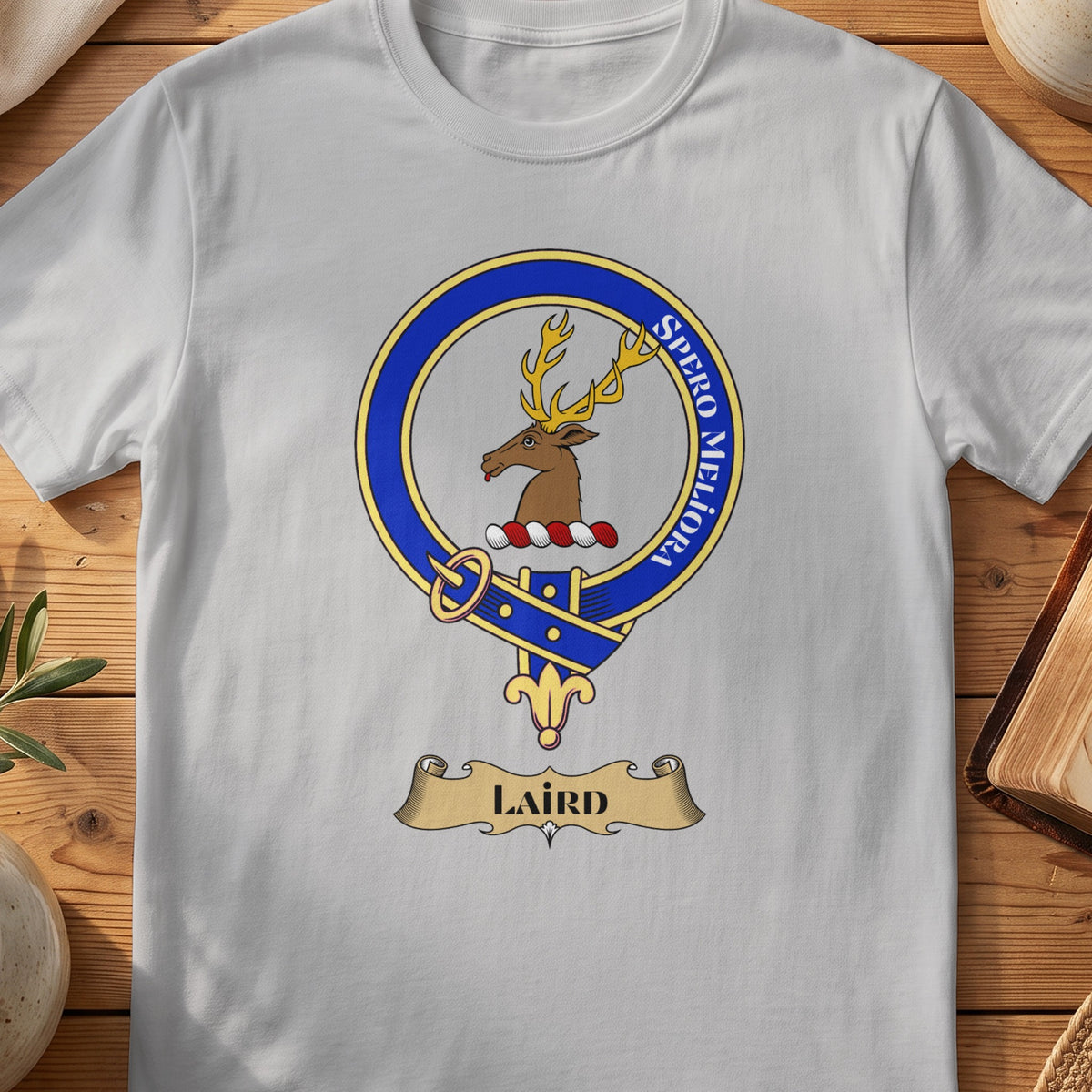Laird Scottish clan crest T-shirt in Sport Grey