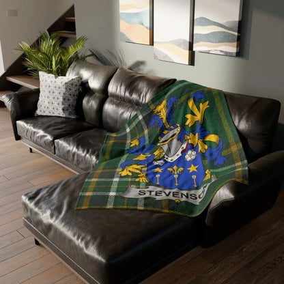 Family Crest Design Tartan Plaid Stevenson Blanket product