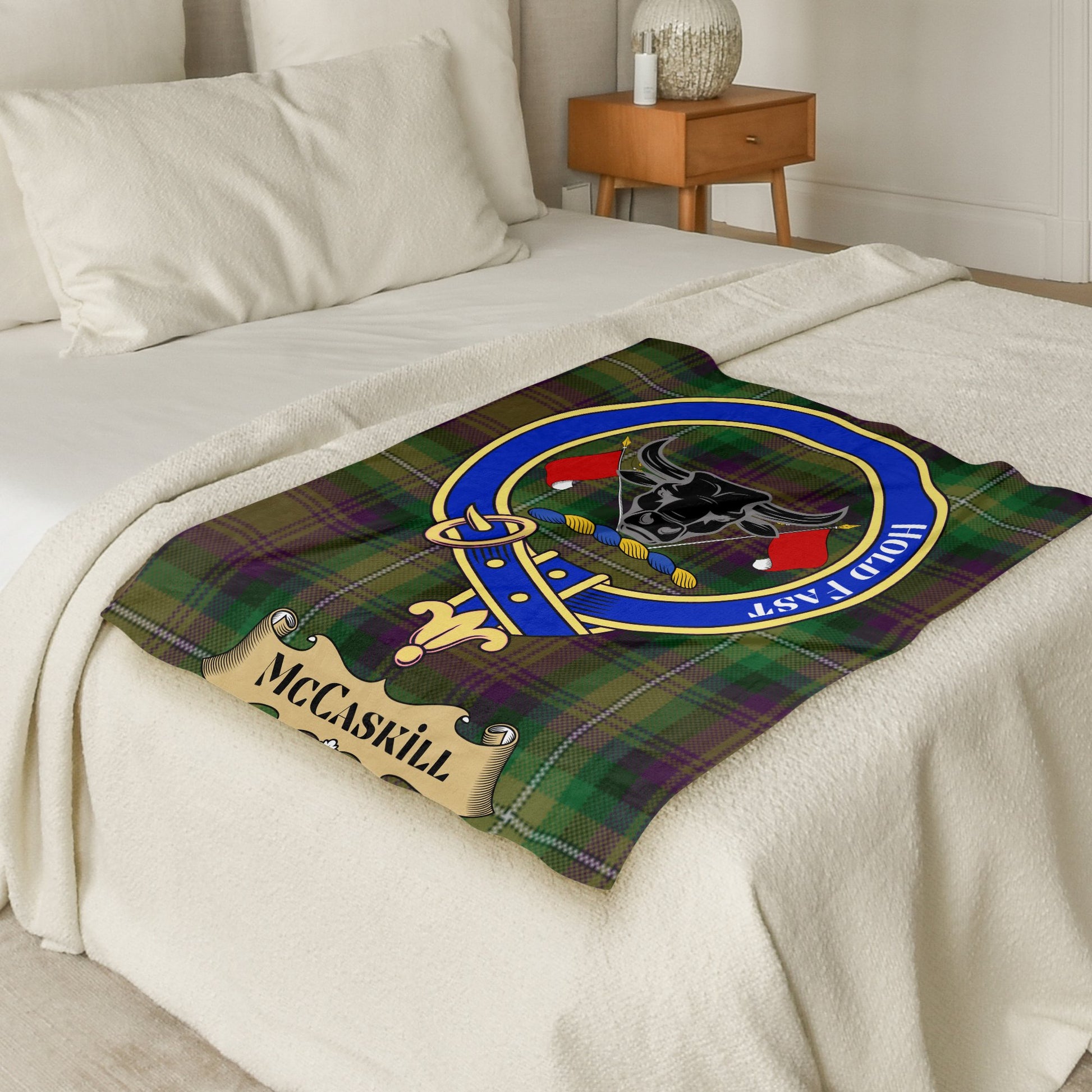 Scottish Clan McCaskill Tartan Throw Blanket - Living Stone Gifts