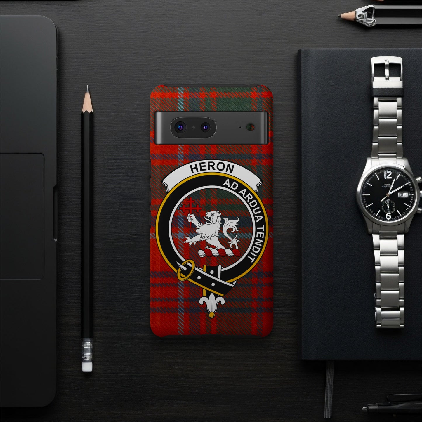 Heron Ad Ardua Tendit Tartan Phone Case Cover
