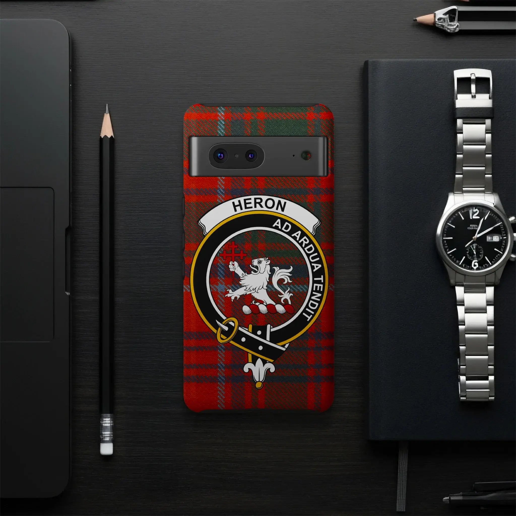 Heron Ad Ardua Tendit Tartan Phone Case Cover