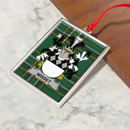 Misset Family Crest Plaid Design Hanging Ornament product