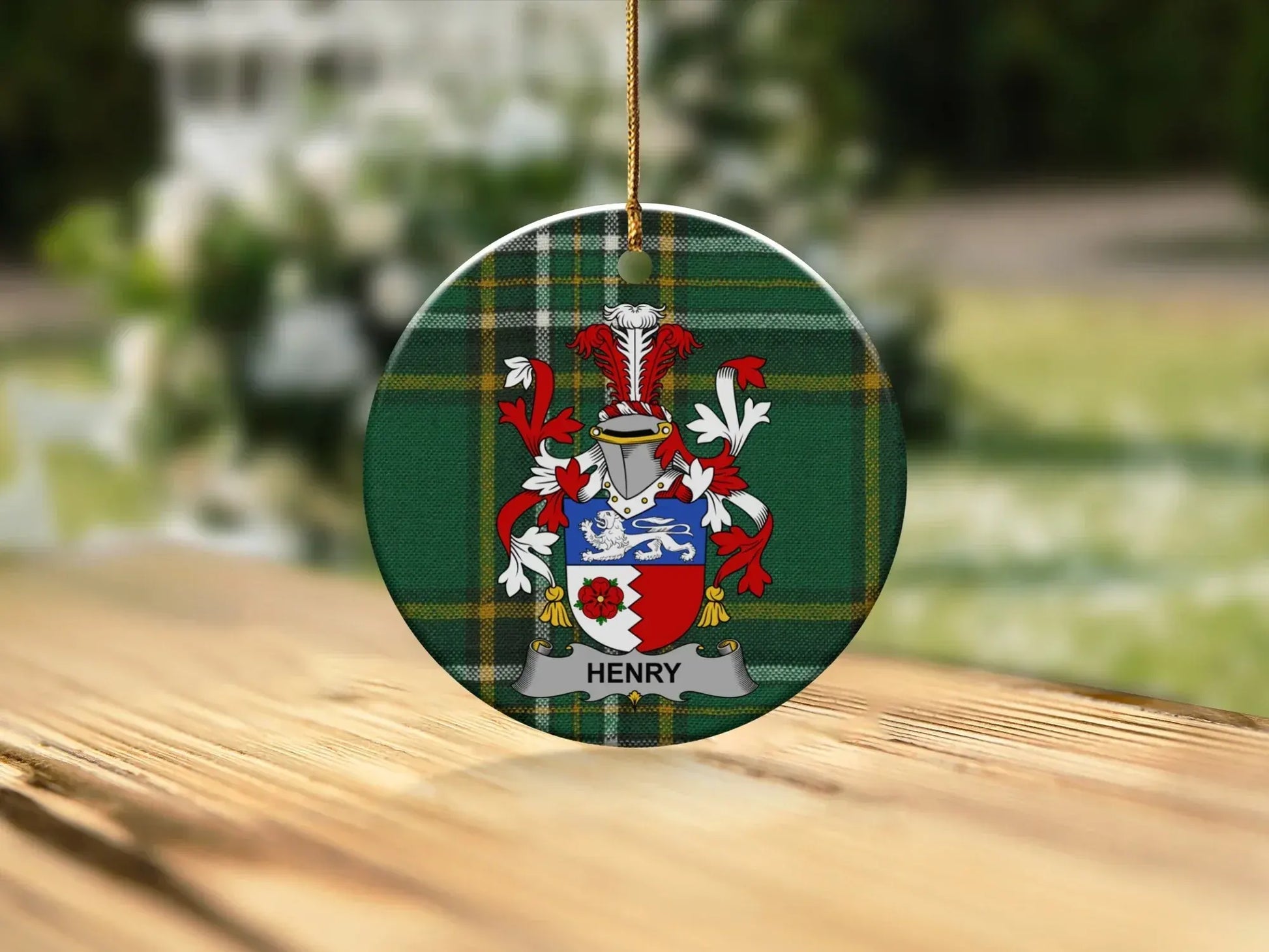 Customized Family Crest Christmas Ornament product type